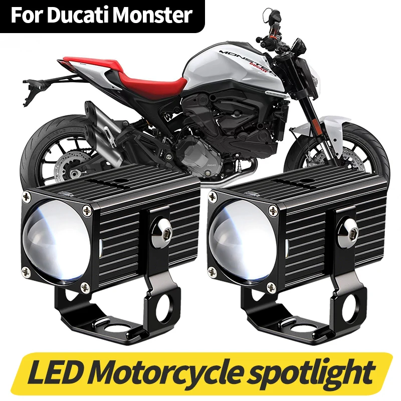 

Super Bright Motorcycle LED Headlight Projector Fisheye Lens LED Moto Fog Auxiliary Motorcycle Spotlight Monster 1000/Monster797
