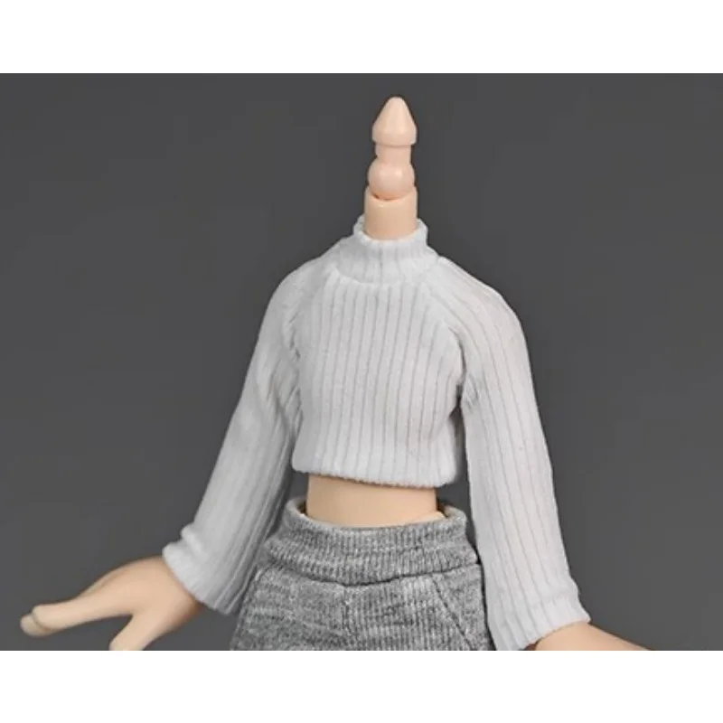 1/12 Trend Stripe Long Sleeve Shirt & Sweatpants Set For 6in Female Soldier Doll Action Figure Casual Clothes Model