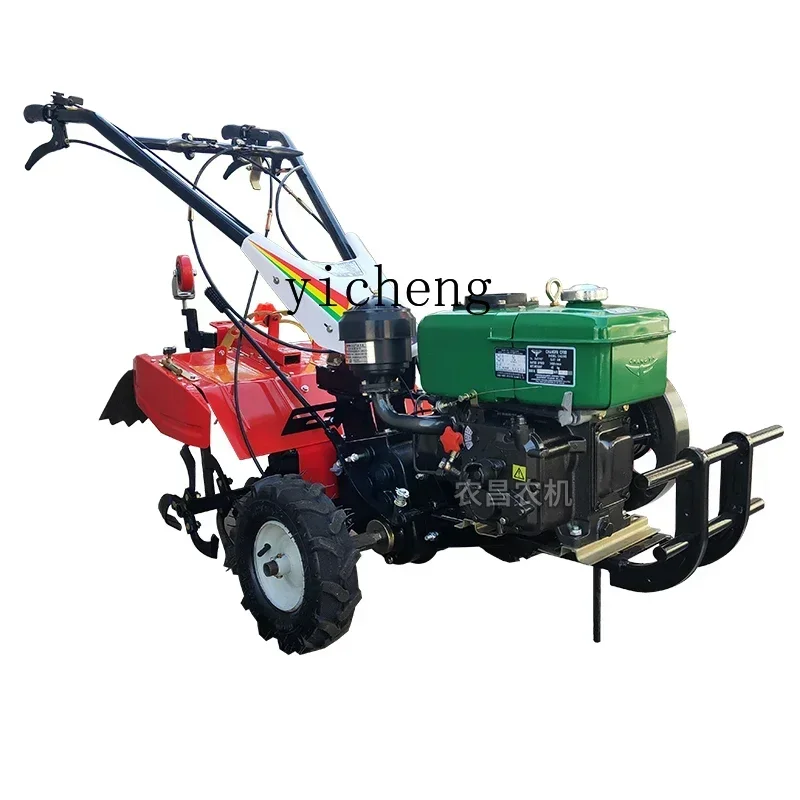 A3 drive micro-tillage diesel engine new rotary tillage water and drought dual-purpose small multi-functional new 180 steering
