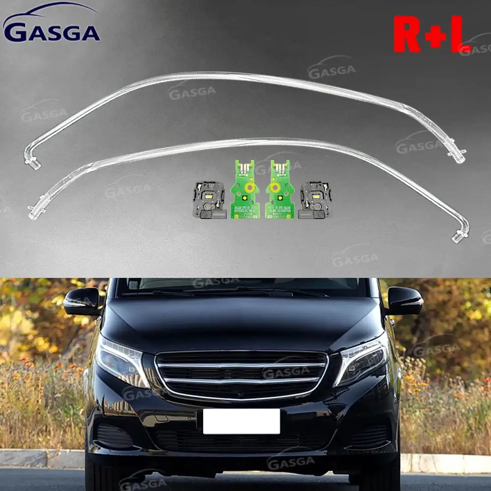 Für Mercedes Benz V-Klasse W447 Vito V250 V260 2016-2021 Tagfahrlicht Lichtleiterplatte Weiße LED-Lichtquelle