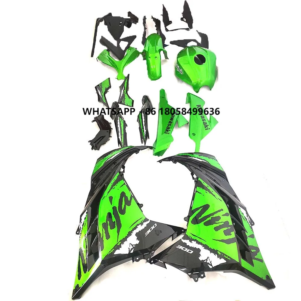 

Motorcycle Accessories Green and Black Color ABS Bodywork Fairing Kit for Kawasaki Ninja 300 2013 2014 2015 2016 2017