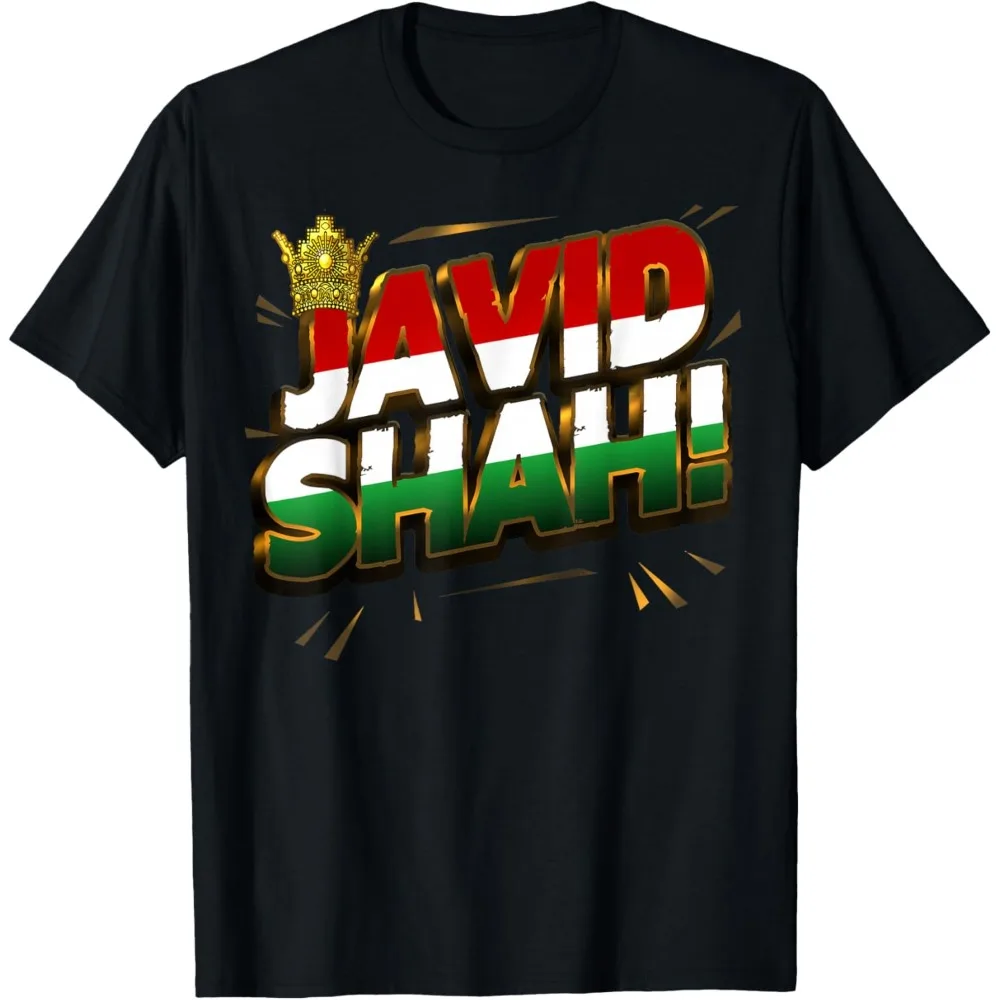 Javid Shah Persian Iranian King Pahlavi Graphic Tee Cotton Short Sleeve T Shirt Men Women Patriotic Casual Tops