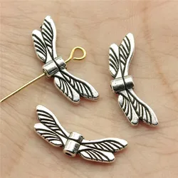 WYSIWYG 20pcs 20x7mm Butterfly Spacer Beads Butterfly Wing For Necklace Jewelry Making Wholesale Angel Wing Beads