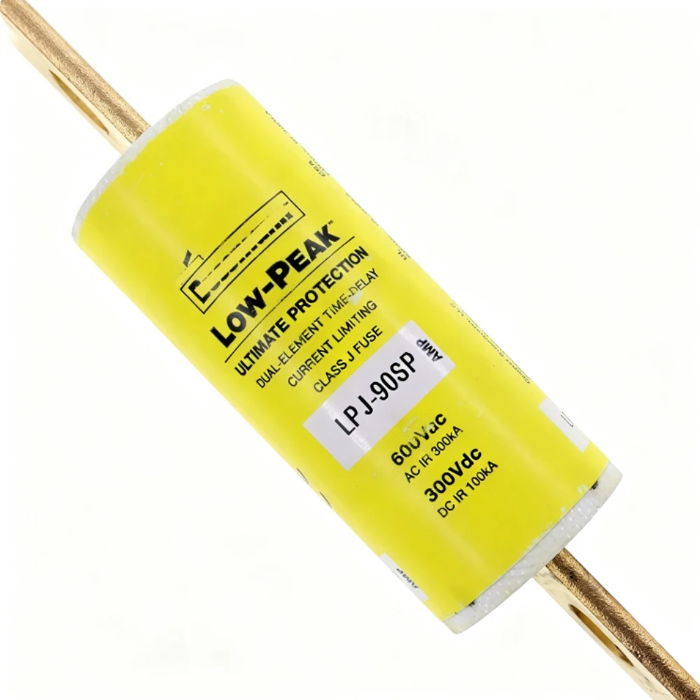 LPJ90SP 90A 600VAC 300VDC Class J Time Delay Fuse, Dual-Element Current Limiting Low-Peak Industrial Circuit Protection