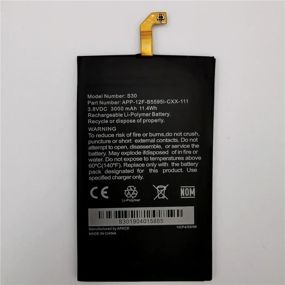 100% Original New For Caterpillar CAT S30 Battery 3000mAh APP-12F-B5595I-CXX-111 Batteries Batteries +Gift Tools