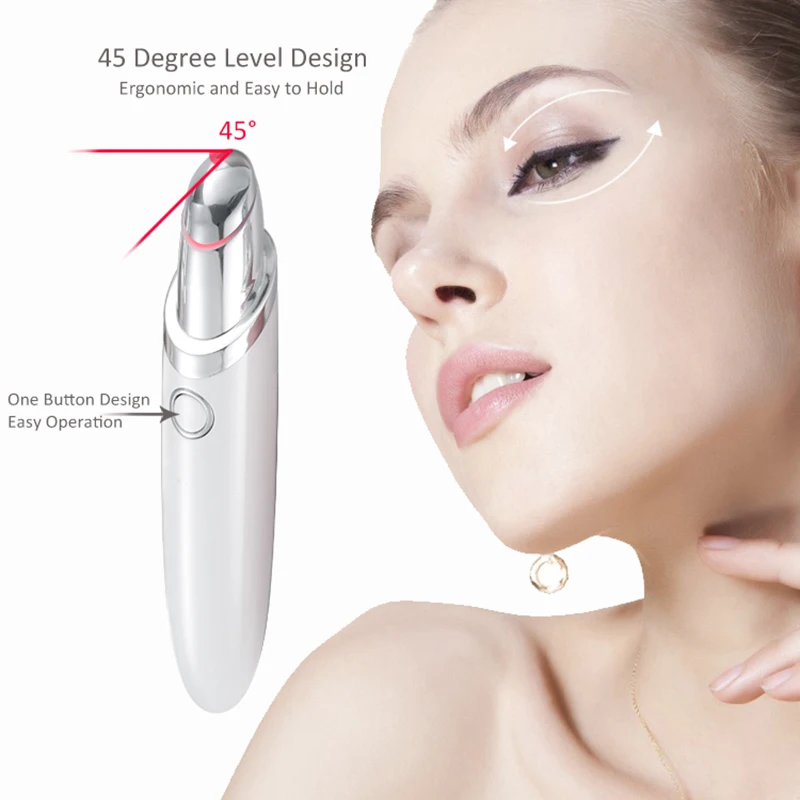 Beauty Multifunction Anti-wrinkle Device Therapy Tool Private Label Therapeutic Electric Heat Eye Massager Pen