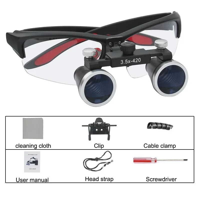 1Set 2.5X/3.5X Dental  Magnifier Binocular Surgical Operation Dentistry Professional Magnifying Glasses Medical Operation Loupe