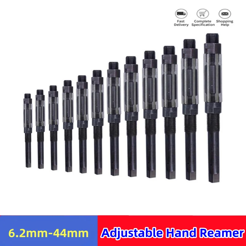 

Регулируемая ручная развертка из быстрорежущей стали, диапазон размеров, развертка из легированной стали, ручная развертка, режущие инструменты 10/12/15/17/19/20/21/23/25/26 мм