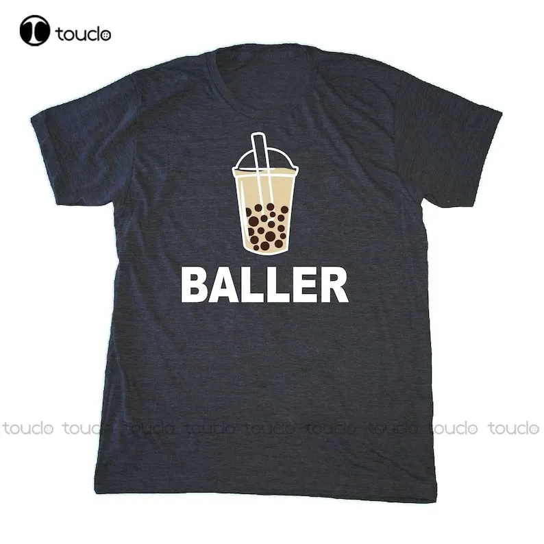 Boba Shirt, Men'S Boba Baller Shirt, Pearl Milk Tea, Bubble Tea Tee, Tapioca Balls, Foodie, Chef Shirt Xs-5Xl Custom Gift