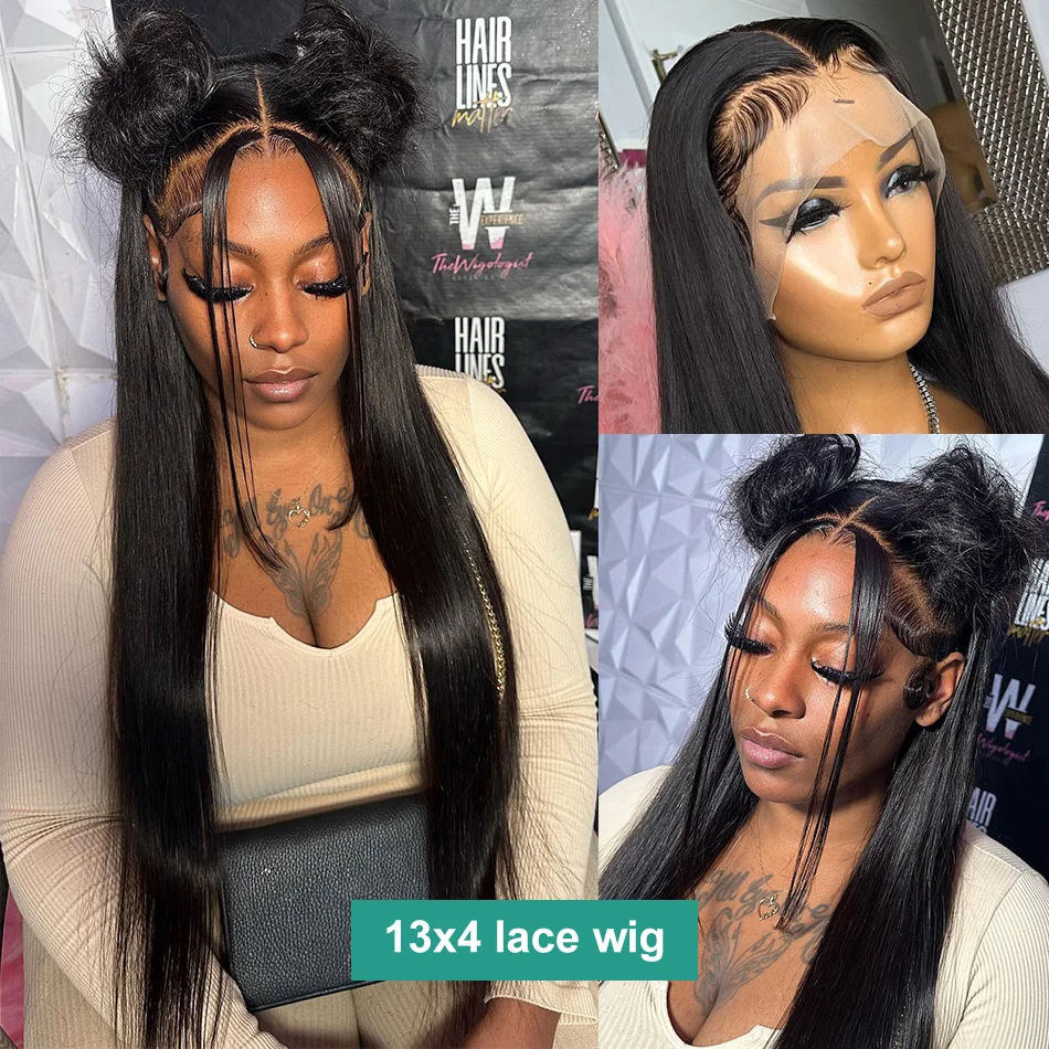 13x4 Straight Lace Front Wigs Human Hair 40 Inch Human Hair Wigs For Women Pre Plucked With Baby Hair 13x6 Hd Lace Frontal Wig