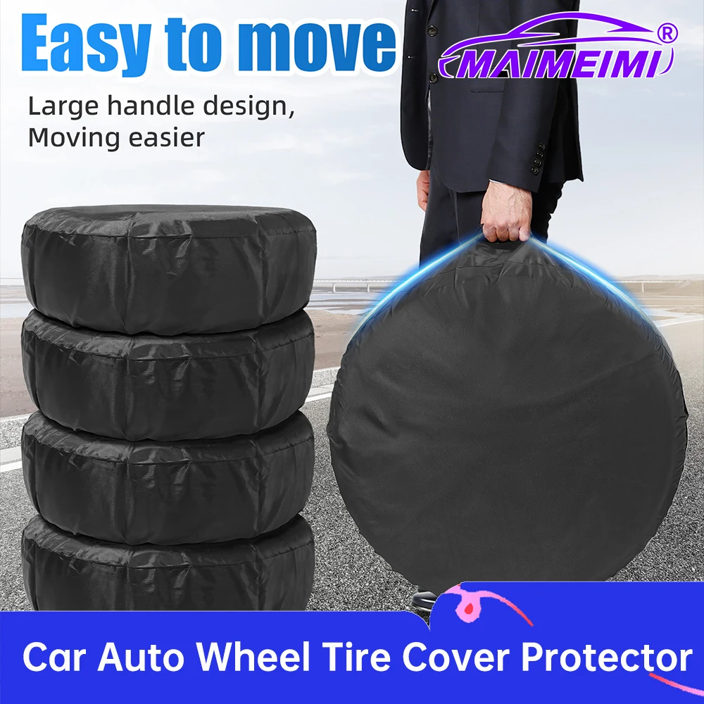 1 pz protezione per ruota automatica protezione per pneumatici in poliestere copertura per ruota di scorta per auto borsa impermeabile copertura per protezione meteorologica