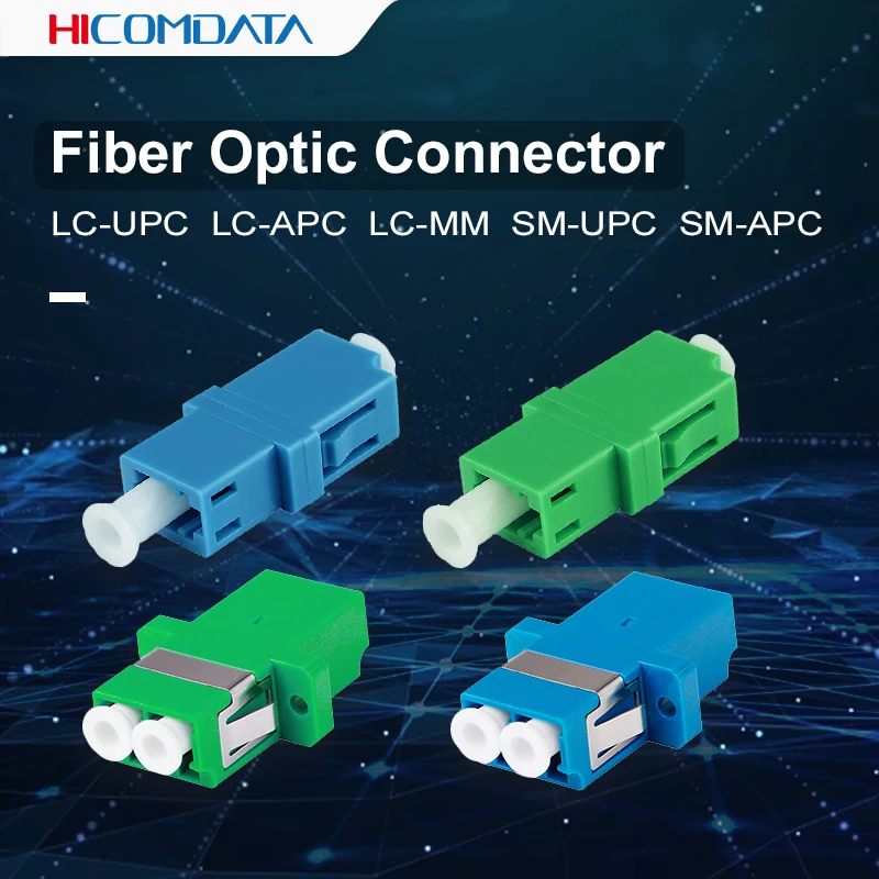 50pcs/Lot LC APC Simplex Single FTTH Fiber Adapter LC UPC SM optical fiber optic Connector Multi Mode Dupex Fibra Optica Coupler