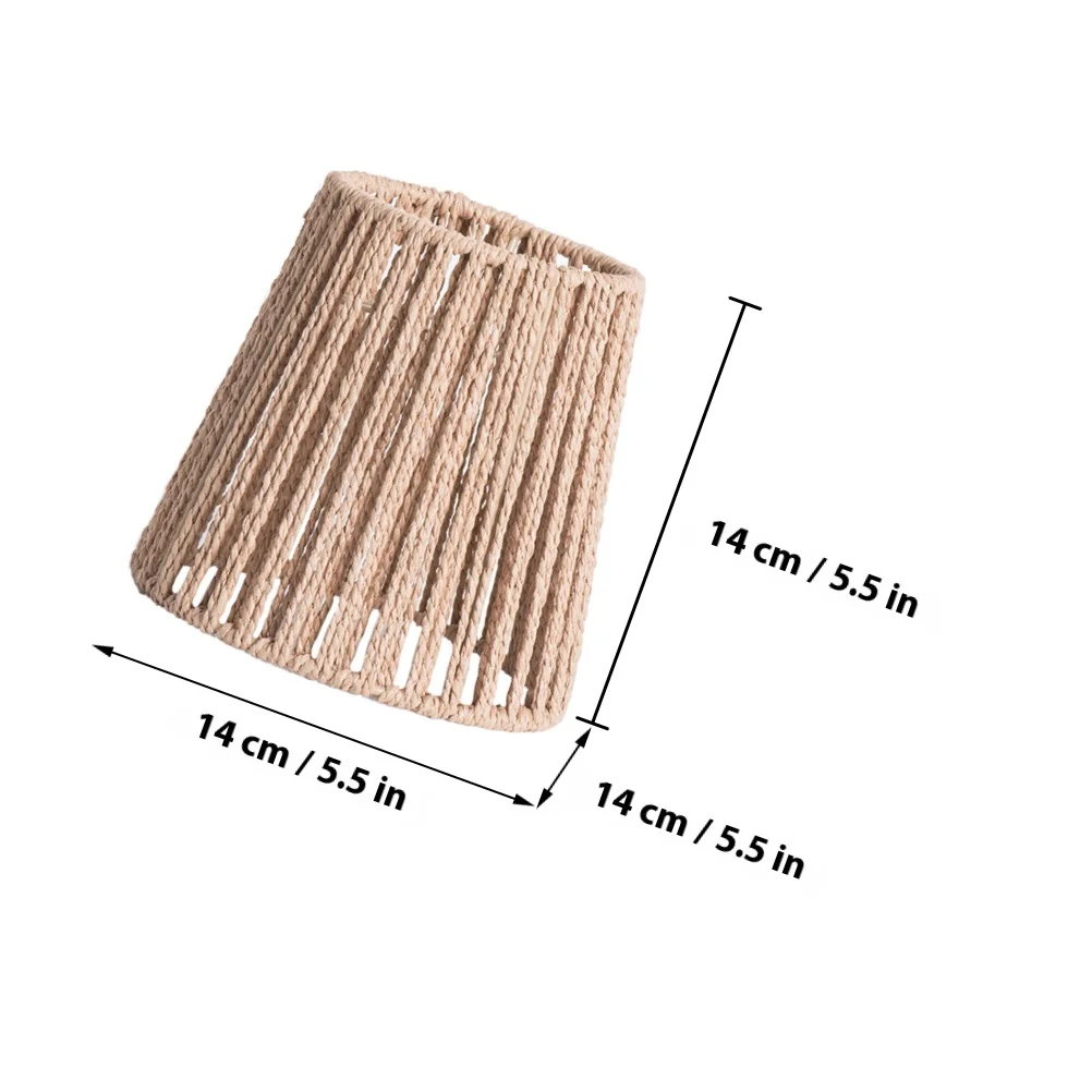 Paralume per lampada a sospensione in corda di canapa rustica, copertura per plafoniera, copertura per luce intrecciata artigianale di ricambio per illuminazione interna del ristorante