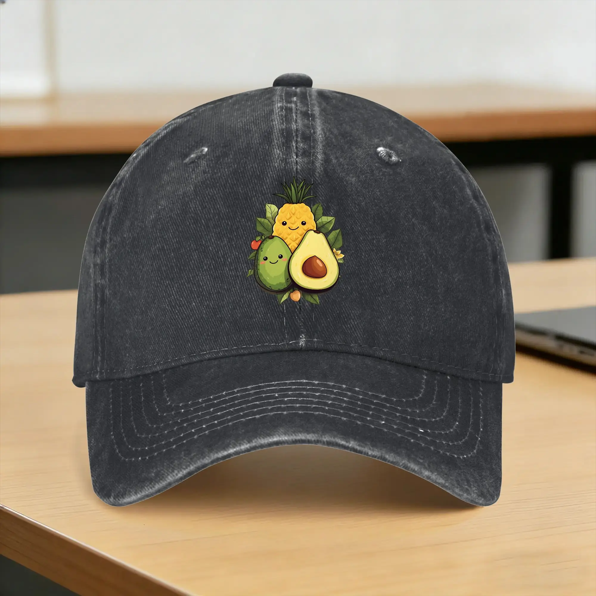Cute Avocado   Casual Baseball Cap  Outdoor Sport Trucker Hat Spring Sun-Proof Unisex Men Street Style Snapback Cap