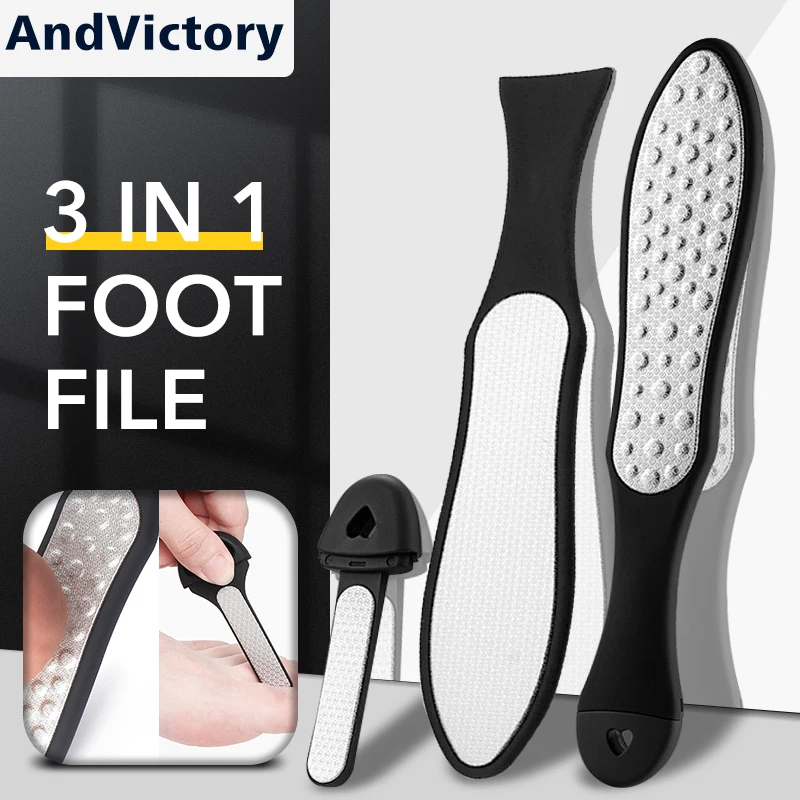 3In1 Professional Pedicure Foot Care Tools File For Heels Cleaning Rasps Grater Callus Callus Dead Skin Remover Feet Sandpaper