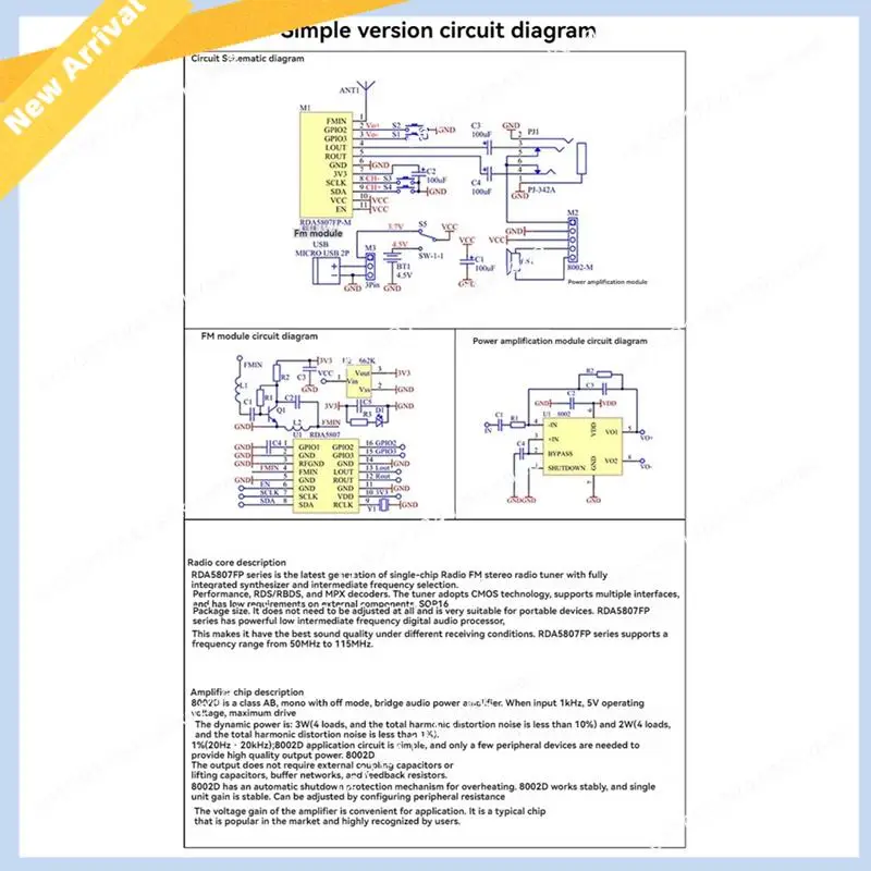 M01K FM Radio DIY Production Kit Electronic Assembly Soldering Practice Kit 50-108 Mhz Receiver