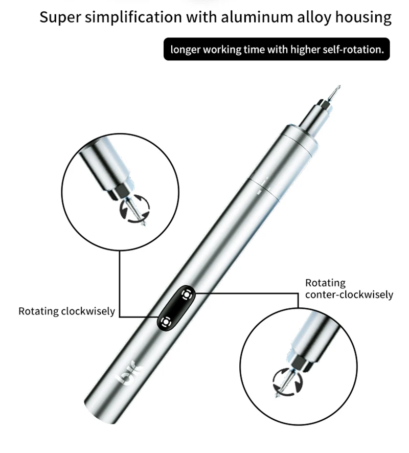 F50 TBK-008 Electric Screwdriver Equipped with 24 Dedicated Bits 8 Gears to Adjust Torque Disassembly Screws Dismantling