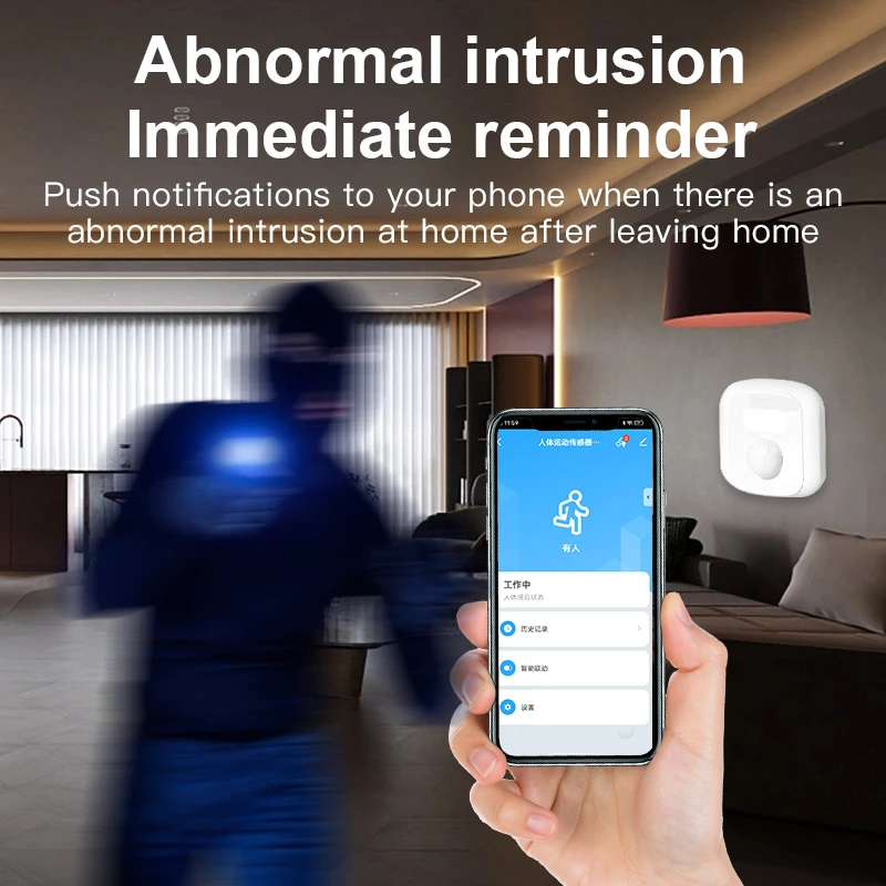 Human Motion Sensor Tuya Wifi Zigbee 3in1 With Light Sensor Scene Switch PIR Body Movement Detector Home Security Alarm