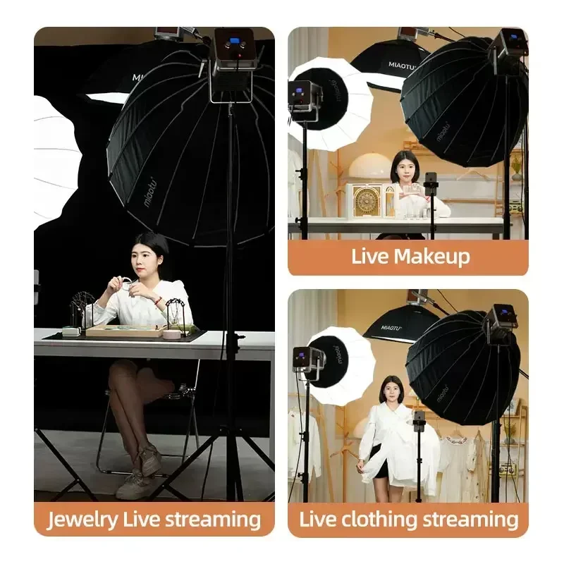 Hot Sale 200 W-350 W LED Studio Professional Photography Lighting Dimmable 2800-6500 k For Studio Live Makeup Photo Live Video