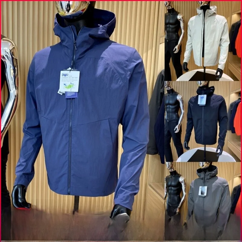 

Premium Thin Full-Taped Outdoor Men's Jaet Youth ulari Spring Summer Stand Fit Long Sve Hooded Casual Outerwear