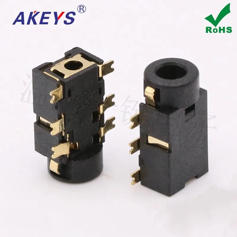 10pcs PJ-256 2.5mm headphone jack audio interface pj256 6 foot patch columnless headphone jack stereo