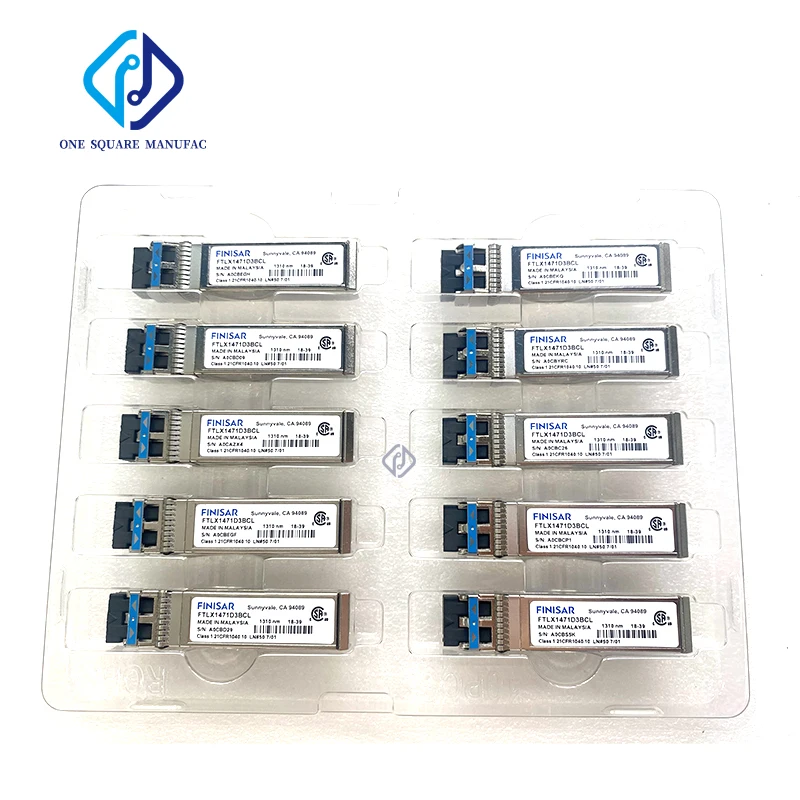 Finisar FTLX1471D3BCL SFP-10G-LR 10 كجم 1310 نانومتر جهاز إرسال واستقبال الألياف الضوئية