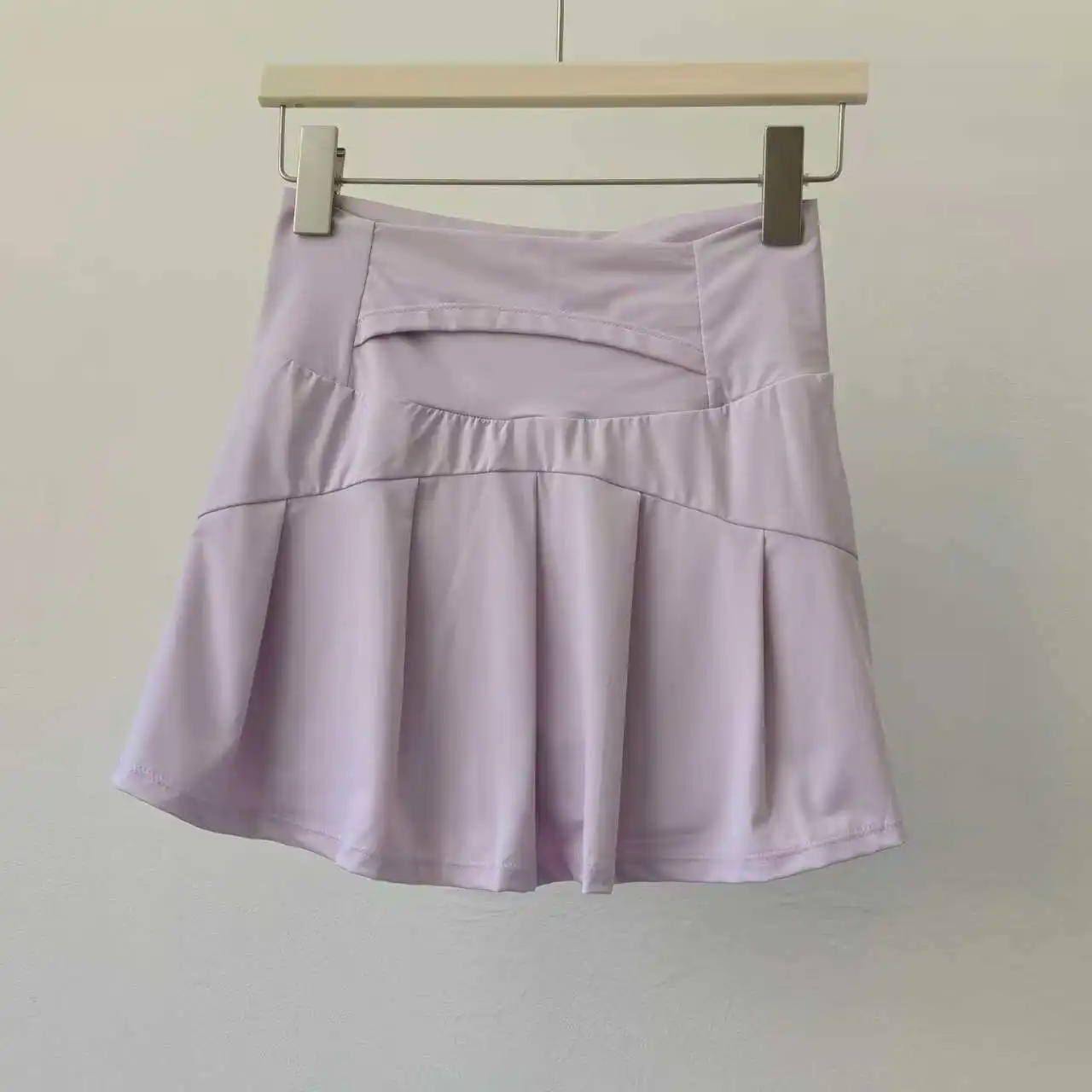 Hochtaillierter, plissierter Anti-Exposure-Rock für Damen, Sport-, Fitness-, Yoga-, Tennis-, Lauf- und Trainingsrock mit integrierter Hose für den Sommer. – Detail 3