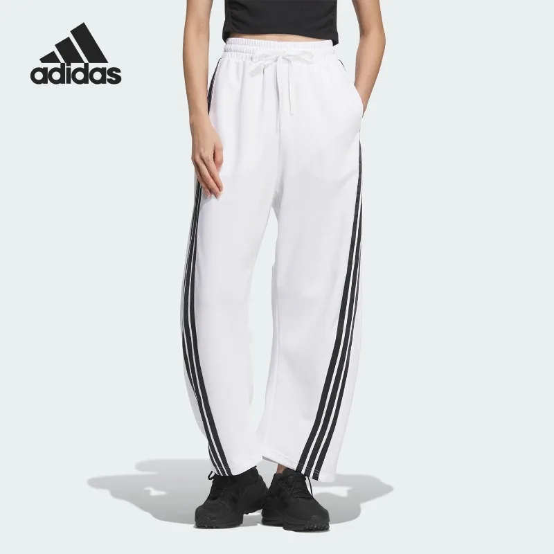 Adidas New Women's Classic Three-stripe Knitted Straight Sports Trousers KB4629