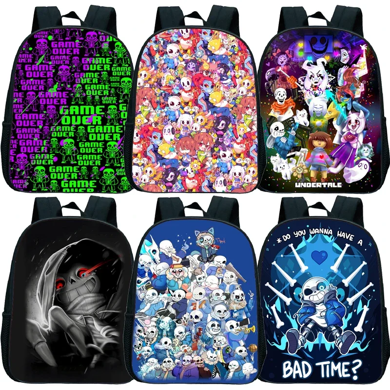 

UNDERTALE Kindergarten Backpack Kids Sans And Papyrus Boys Girls Mini Rucksack Children Cartoon Anime Bookbags Toddler Knapsack
