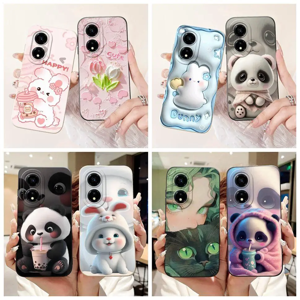 For Honor X5 Plus Case Fashion Panda Painted Back Cover For Honor X5 Plus X5Plus Phone Case Soft Fundas WOD-LX1 Capa