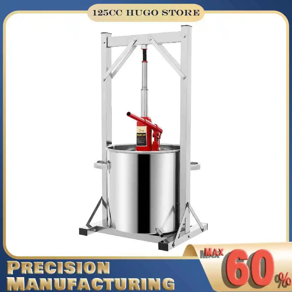 

Пресс для фруктового вина из нержавеющей стали, 22 л, большая емкость, 3 т, гидравлический пресс для пищевых напитков, пресс для фруктовых режет, соковыжималка