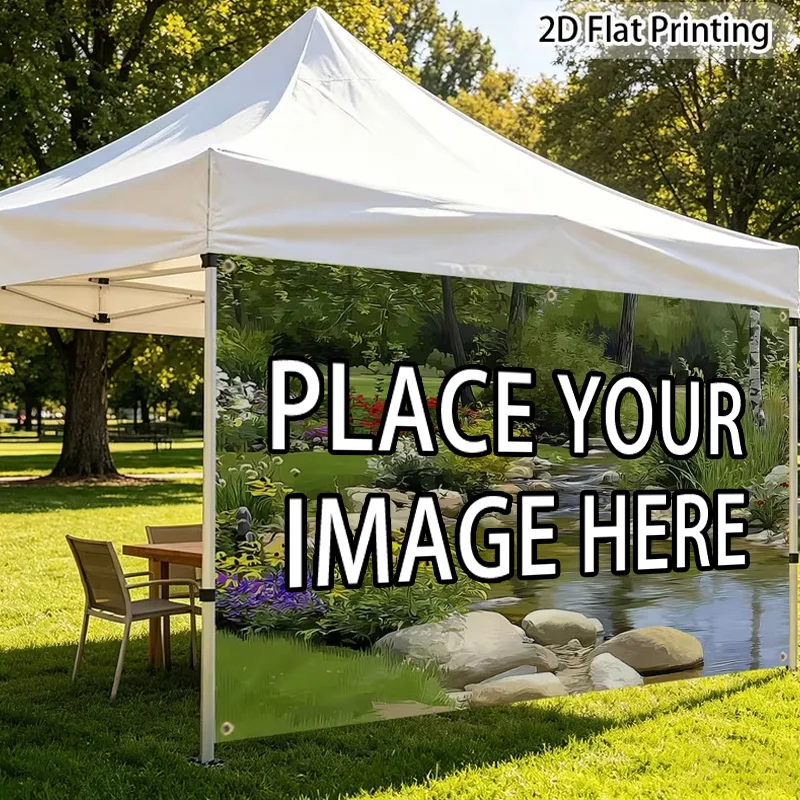 1pc 2D Printed Custom Sidewall Sun Shelter, Personalize with Your Exclusive Photo, Multi-functional RV Camping Accessory