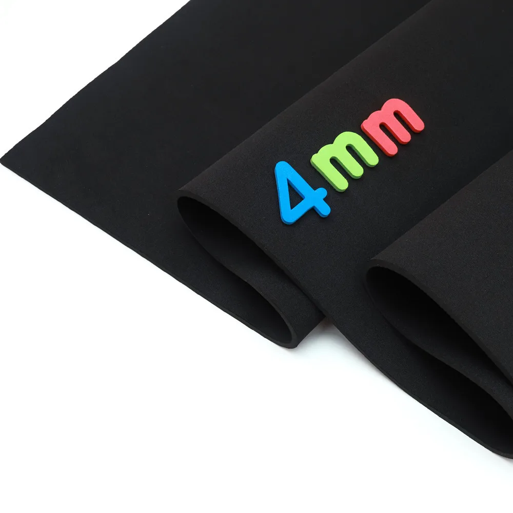 Multi Size 4mm Thick Black SBR Neoprene Fabric Sewing Fabric Waterproof Windproof Stretch Knit Stretch Polyester Dive Cloth