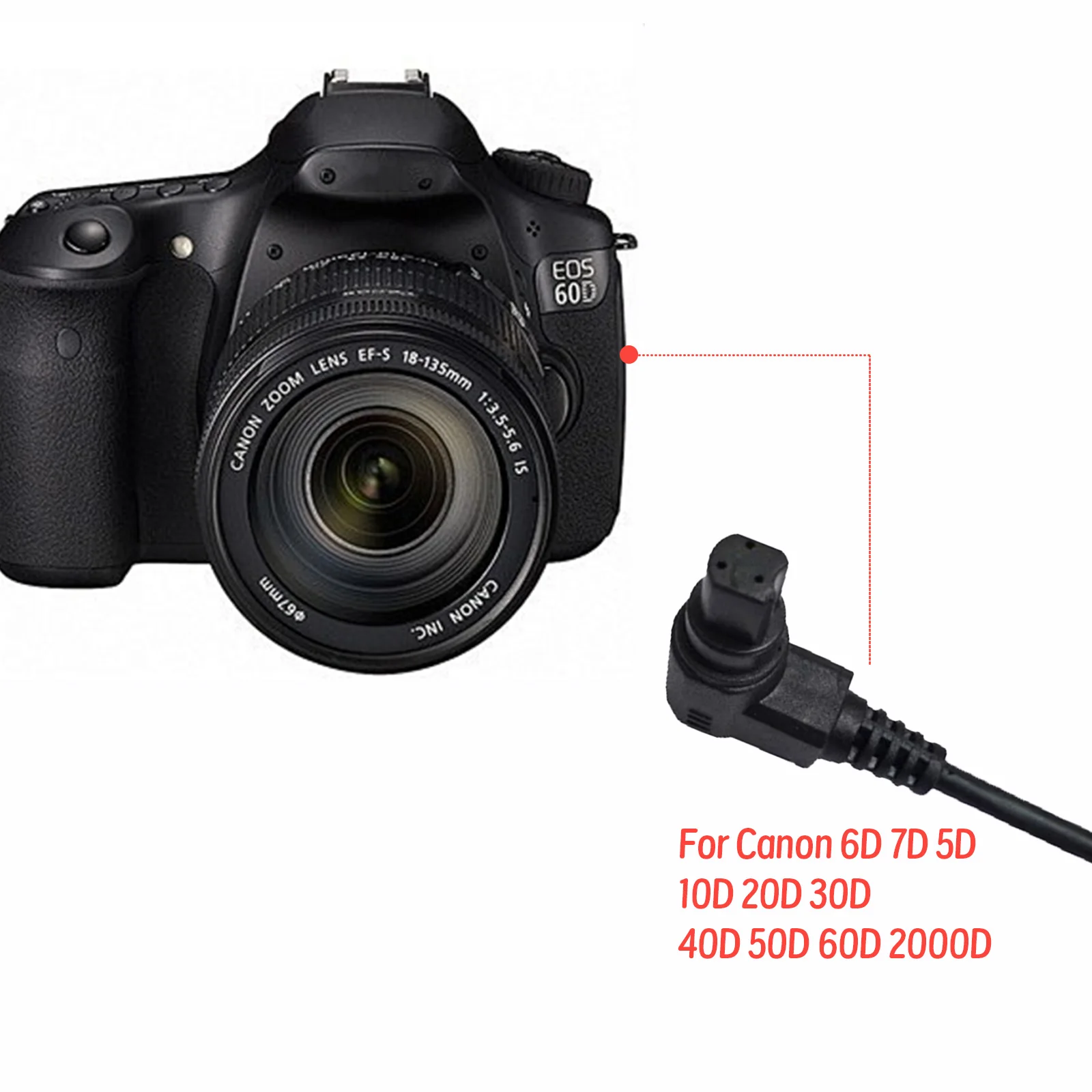 RS-80N3 Remote Switch Trigger Camera Shutter Release Control Cable For Canon 6D 7D 5D 10D 20D 30D 40D 50D 60D 2000D