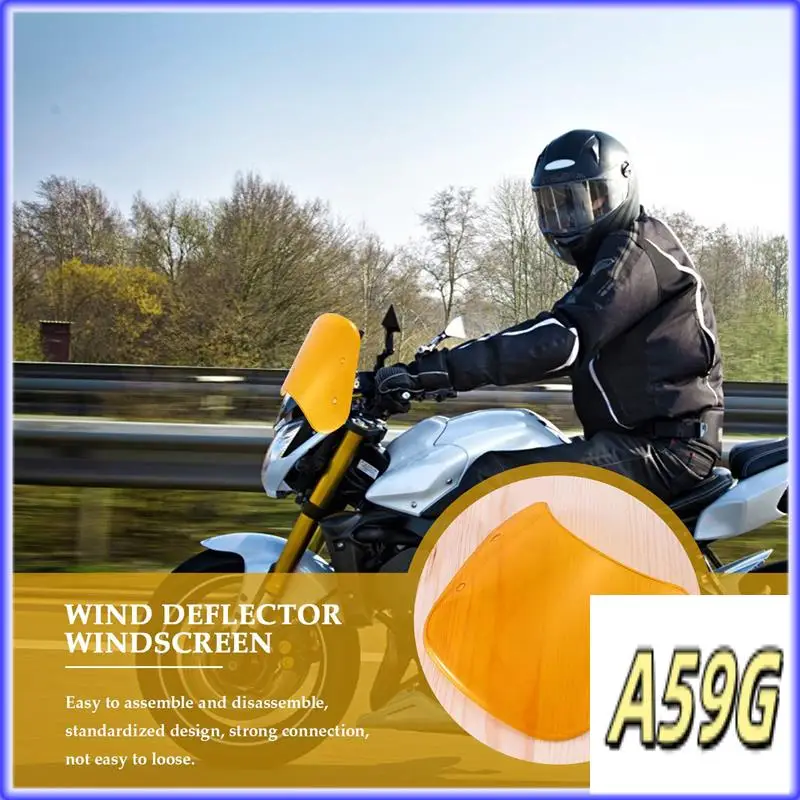 

G9-1Set Motorcycle Windshield Headlight Wind Deflector Windscreen Universal For Honda Yamaha Kawasaki Suzuki