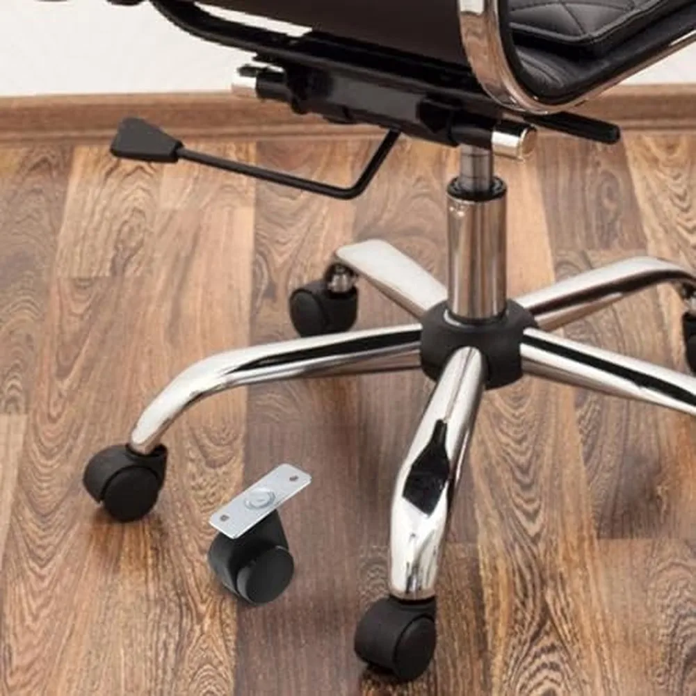 Black Gravity Stop Wheel Locking Desk Wheel Minimal Disruption Reliable Mobility Solid Metal Construction For Desk Chairs