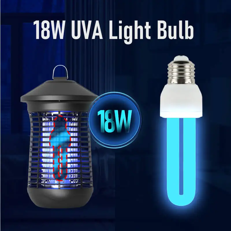 6W/18W UV Bulb Electric Shock Mosquito Killer Lamp 365nm Light Control Fly Trap Flies Insect Killer Bug Zapper Mosquito Lights