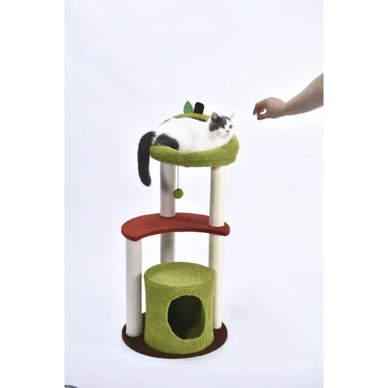 

High climbing cat tower sisal, covered pillar cat activity tree, indoor cat entertainment area