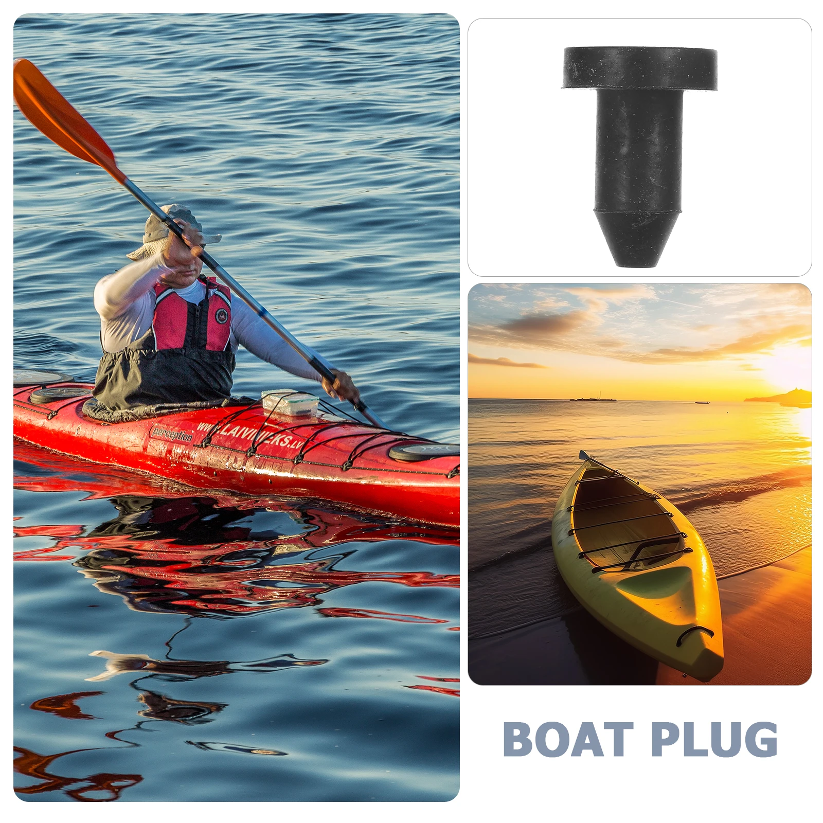 

6pcs Rubber Drain Plug Water Blocking Scupper Hole Plugs for Kayak Canoe Boat Marine Accessories Durable Replacement