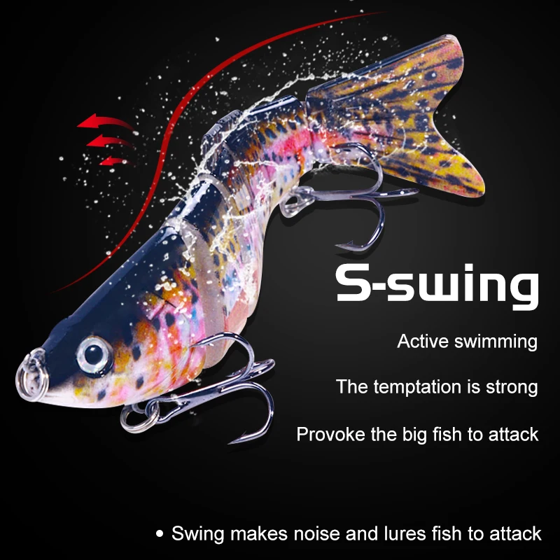 10cm 18g Sinking Wobblers 6 Segments Fishing Lures Multi Jointed Swimbait Hard Bait Fishing Tackle For Bass Isca Crankbait