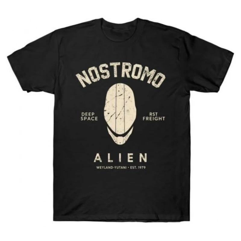 0412 Xenomorp Horror movie Weyland Sci-Fic Alien Gift T-Shirt 100% cotton Short Sleeve Graphic clothes All size tops S-6XL