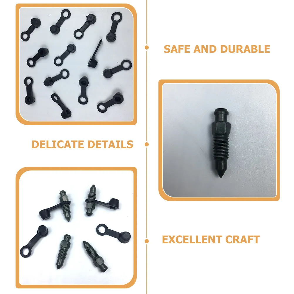 Motorcycle Brake Bleeder Screw Set – Stainless Steel Exhaust Bolt & Dust Cap for Caliper Bleeding