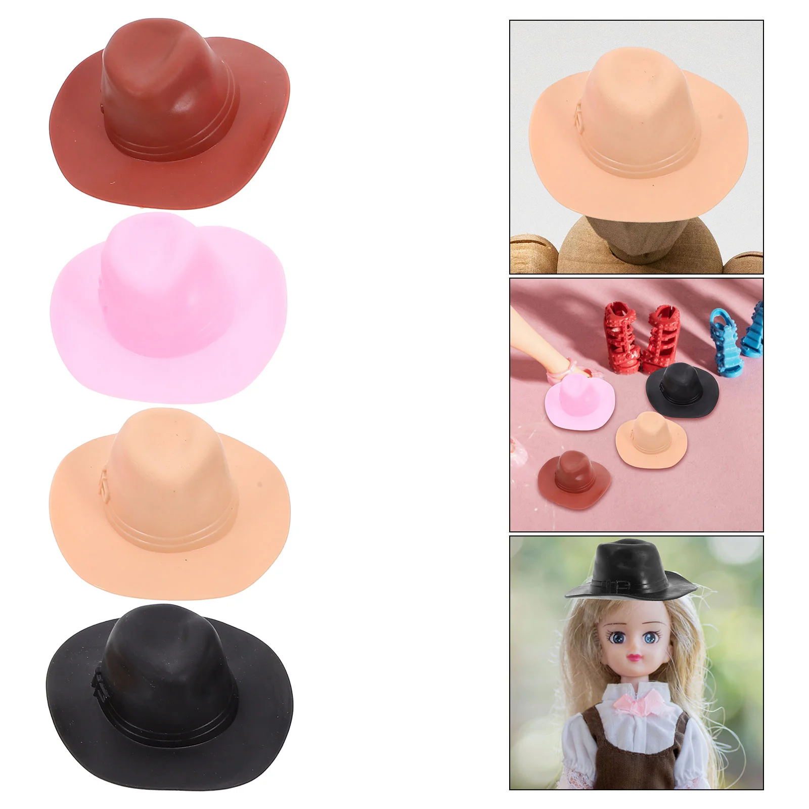 

12 Pcs Hat Mini Hats Miniature Cowboy Cake Decors The House Tiny for Crafts Small Decorations DIY