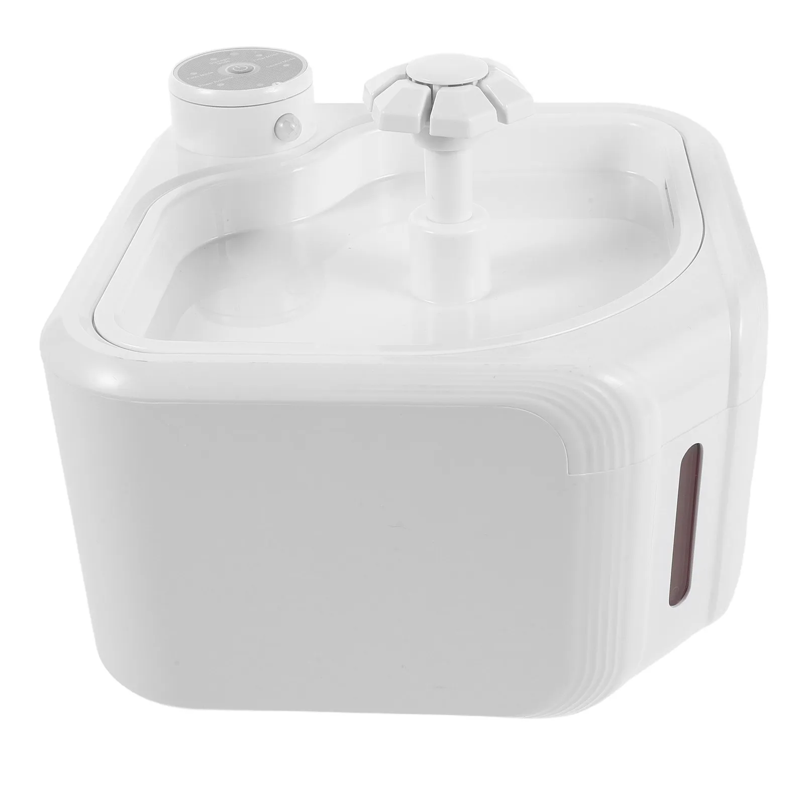 

White Automatic Cat Water Fountain Quiet Circulating Pet Water Fountain with Smart Motion Detection Filtration System for Indoor