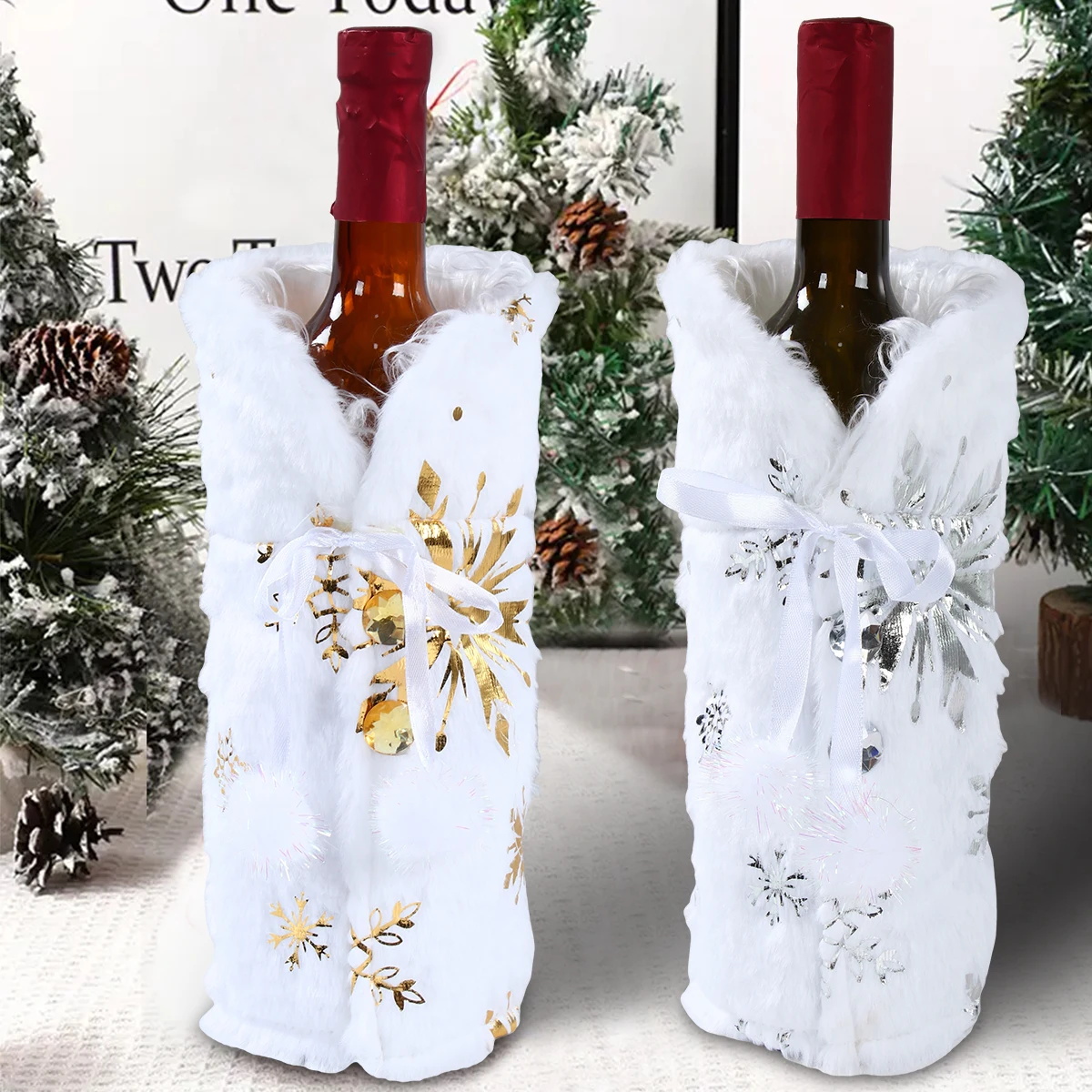 

Christmas Wine Bottle Cover Merry Christmas Decorations For Home 2024 Cristmas Ornament Xmas Navidad Gifts Happy New Year 2025