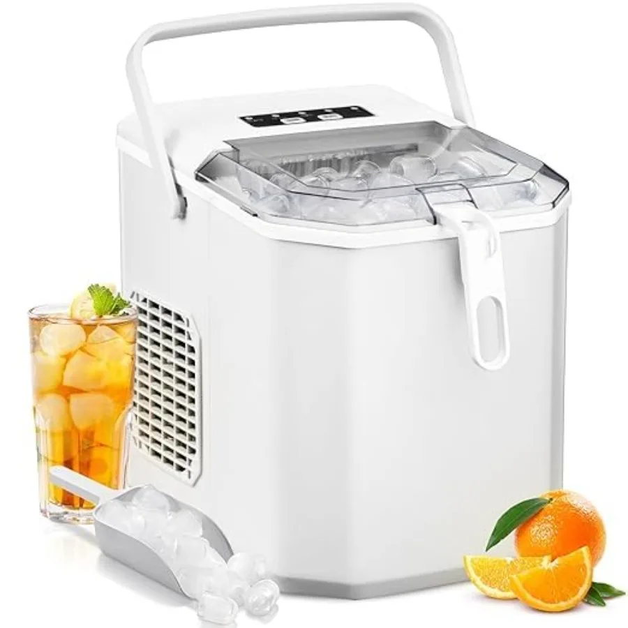 

Countertop Ice Maker26lbs/24Hrs 9 Bullet Ice Cubes Every 6 Minutes S/L Self-Cleaning countertop ice Makers with Basket and Scoo