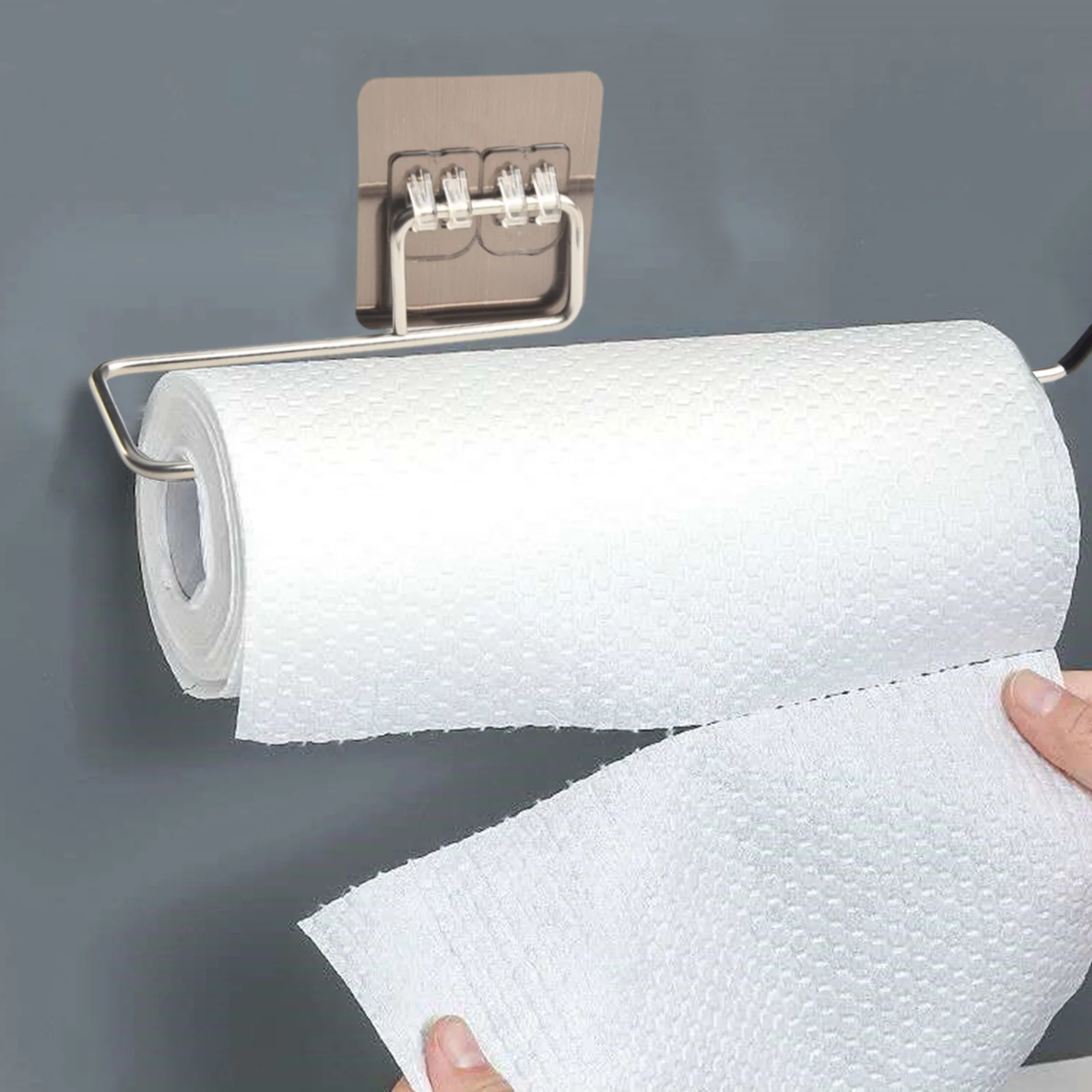 1PC Toilet Paper Holder Stainless Steel Wall Mount Kitchen Roll Towel Rack Napkin Dispenser Absorbent Stand Tissue Hanger