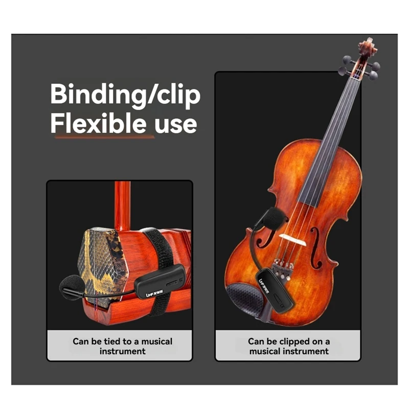 Clip-On Microphone For Musical Instruments Versatile Mic For Erhu Pickup Amplifier