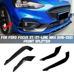 For Ford focus St / ST-line MK4 2018 2019 2020 2021 Front Bumper Canard Splitter Spoiler Air Knife Cover Trim Car Accessories