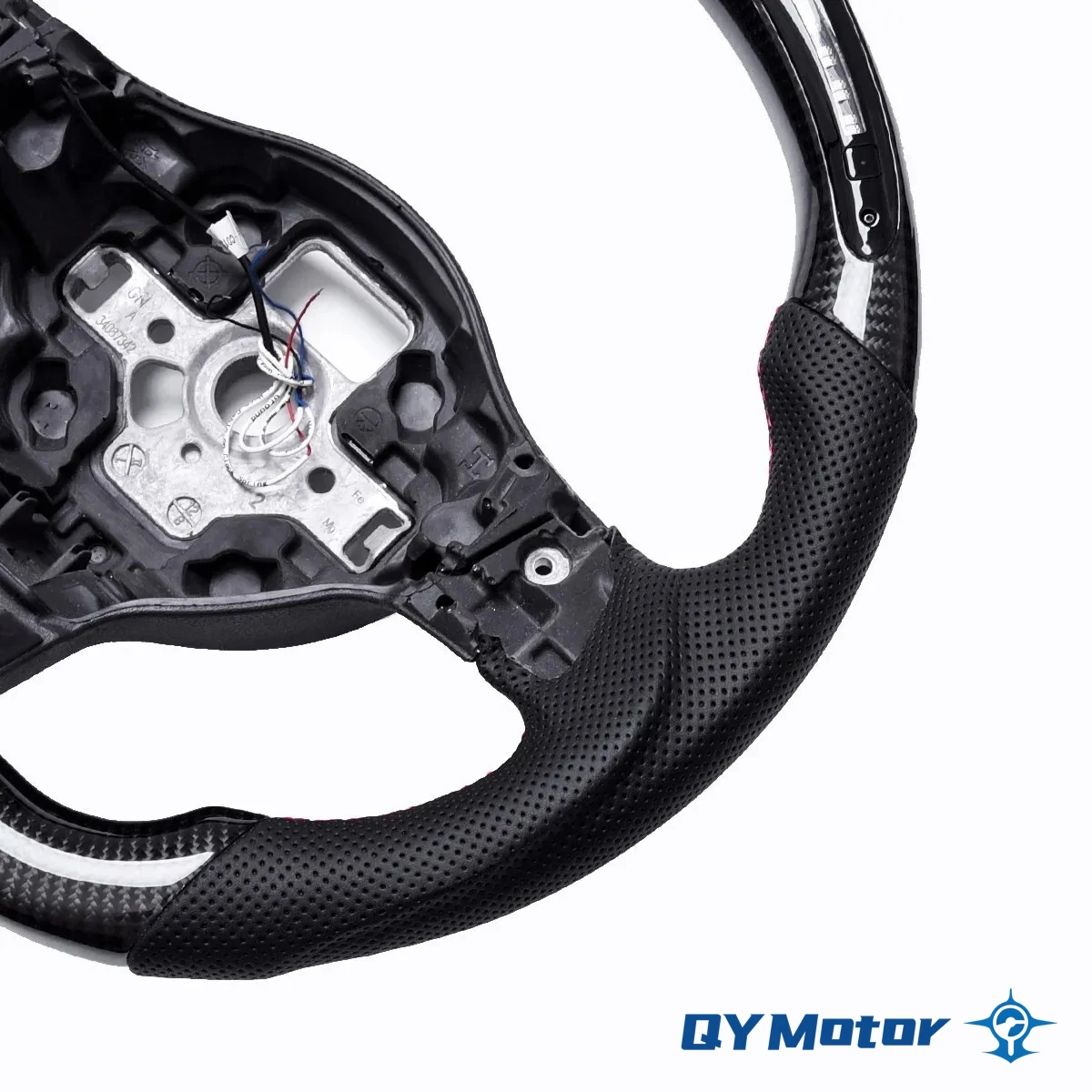 Car Steering Wheel Fit For VW Golf 6 MK6 R GTI 2008-2013 Carbon Fiber Steering Wheel Perforated Leather Car Accessories